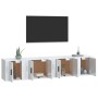 Set de muebles de TV 4 pzas madera contrachapada blanco brillo de vidaXL, Muebles TV - Ref: Foro24-3188432, Precio: 132,56 €,...