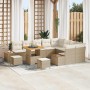 Conjunto de sofá de jardín con cojín Beige Poliratán en Sofás de exterior | Comprar online en Foru.es