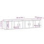 Set de muebles de TV 4 pzas madera contrachapada blanco brillo de vidaXL, Muebles TV - Ref: Foro24-3188432, Precio: 132,56 €,...