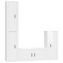 Set de muebles de TV 4 pzas madera contrachapada blanco brillo de vidaXL, Muebles TV - Ref: Foro24-3188792, Precio: 258,11 €,...