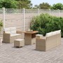 Conjunto de sofá de jardín con cojín Beige Poliratán en Sofás de exterior | Comprar online en Foru.es