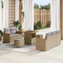 Conjunto de sofá de jardín con cojín Beige Poliratán en Sofás de exterior | Comprar online en Foru.es