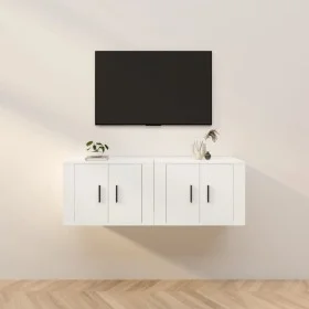 Muebles para TV de pared 2 uds blanco 57x34,5x40 cm de vidaXL, Muebles TV - Ref: Foro24-3188334, Precio: 75,21 €, Descuento: %