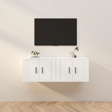 Muebles para TV de pared 2 uds blanco 57x34,5x40 cm de vidaXL, Muebles TV - Ref: Foro24-3188334, Precio: 75,85 €, Descuento: %