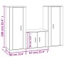 Set de muebles de TV 3 piezas madera contrachapada blanco de vidaXL, Muebles TV - Ref: Foro24-3188742, Precio: 147,55 €, Desc...