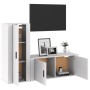 Set de muebles de TV 2 pzas madera contrachapada blanco brillo de vidaXL, Muebles TV - Ref: Foro24-3188736, Precio: 135,27 €,...