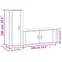 Set de muebles de TV 2 pzas madera contrachapada blanco brillo de vidaXL, Muebles TV - Ref: Foro24-3188736, Precio: 135,27 €,...