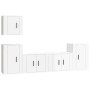Set de muebles de TV 5 pzas madera contrachapada blanco brillo de vidaXL, Muebles TV - Ref: Foro24-3188560, Precio: 181,12 €,...