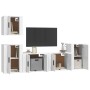 Set de muebles de TV 5 pzas madera contrachapada blanco brillo de vidaXL, Muebles TV - Ref: Foro24-3188560, Precio: 181,12 €,...