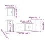 Set de muebles de TV 5 pzas madera contrachapada blanco brillo de vidaXL, Muebles TV - Ref: Foro24-3188560, Precio: 181,12 €,...