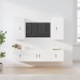 Set de muebles de TV 5 pzas madera contrachapada blanco brillo de vidaXL, Muebles TV - Ref: Foro24-3188680, Precio: 229,39 €,...