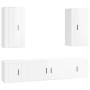 Set de muebles de TV 5 pzas madera contrachapada blanco brillo de vidaXL, Muebles TV - Ref: Foro24-3188680, Precio: 229,39 €,...
