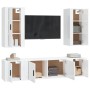 Set de muebles de TV 5 pzas madera contrachapada blanco brillo de vidaXL, Muebles TV - Ref: Foro24-3188680, Precio: 229,39 €,...