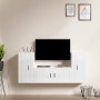 Set de muebles de TV 3 pzas madera contrachapada blanco brillo de vidaXL, Muebles TV - Ref: Foro24-3188536, Precio: 179,84 €,...