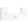 Set de muebles de TV 3 pzas madera contrachapada blanco brillo de vidaXL, Muebles TV - Ref: Foro24-3188536, Precio: 179,84 €,...
