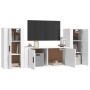 Set de muebles de TV 3 pzas madera contrachapada blanco brillo de vidaXL, Muebles TV - Ref: Foro24-3188536, Precio: 179,84 €,...