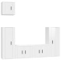 Set de muebles de TV 5 pzas madera contrachapada blanco brillo de vidaXL, Muebles TV - Ref: Foro24-3188784, Precio: 223,47 €,...