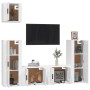 Set de muebles de TV 5 pzas madera contrachapada blanco brillo de vidaXL, Muebles TV - Ref: Foro24-3188784, Precio: 223,47 €,...