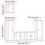 Set de muebles de TV 5 pzas madera contrachapada blanco brillo de vidaXL, Muebles TV - Ref: Foro24-3188784, Precio: 223,47 €,...