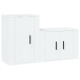 Set de muebles de TV 2 piezas madera contrachapada blanco de vidaXL, Muebles TV - Ref: Foro24-3188390, Precio: 76,82 €, Descu...