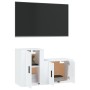 Set de muebles de TV 2 piezas madera contrachapada blanco de vidaXL, Muebles TV - Ref: Foro24-3188390, Precio: 76,82 €, Descu...