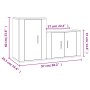 Set de muebles de TV 2 piezas madera contrachapada blanco de vidaXL, Muebles TV - Ref: Foro24-3188390, Precio: 76,82 €, Descu...