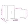 Set de muebles de TV 2 piezas madera contrachapada blanco de vidaXL, Muebles TV - Ref: Foro24-3188390, Precio: 76,15 €, Descu...