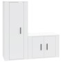 Set de muebles de TV 2 piezas madera contrachapada blanco de vidaXL, Muebles TV - Ref: Foro24-3188718, Precio: 92,64 €, Descu...