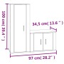 Set de muebles de TV 2 piezas madera contrachapada blanco de vidaXL, Muebles TV - Ref: Foro24-3188718, Precio: 92,64 €, Descu...