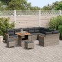 Conjunto de sofá de jardín 12 pcs Gris Rattan de Poliéster en Sofás de exterior | Comprar online en Foru.es