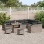 Conjunto de sofá de jardín 12 pcs Gris Rattan de Poliéster en Sofás de exterior | Comprar online en Foru.es