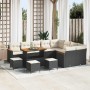 Conjunto de sofá de jardín 13 pcs Negro Rattan de Poliéster en Sofás de exterior | Comprar online en Foru.es