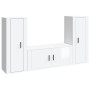 Set de muebles de TV 3 pzas madera contrachapada blanco brillo de vidaXL, Muebles TV - Ref: Foro24-3188760, Precio: 196,61 €,...