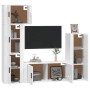 Set de muebles de TV 5 pzas madera contrachapada blanco brillo de vidaXL, Muebles TV - Ref: Foro24-3188808, Precio: 251,96 €,...