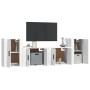Set de muebles para TV 4 piezas madera contrachapada blanco de vidaXL, Muebles TV - Ref: Foro24-3188542, Precio: 148,71 €, De...