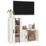 Set de muebles de TV 2 pzas madera contrachapada blanco brillo de vidaXL, Muebles TV - Ref: Foro24-3188456, Precio: 94,10 €, ...