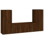 Set de muebles para TV 4 pzas madera contrachapada marrón roble de vidaXL, Muebles TV - Ref: Foro24-3188773, Precio: 196,19 €...