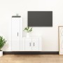 Set de muebles de TV 2 pzas madera contrachapada blanco brillo de vidaXL, Muebles TV - Ref: Foro24-3188720, Precio: 101,69 €,...