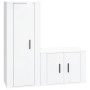 Set de muebles de TV 2 pzas madera contrachapada blanco brillo de vidaXL, Muebles TV - Ref: Foro24-3188720, Precio: 101,69 €,...