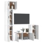 Set de muebles de TV 5 pzas madera contrachapada blanco brillo de vidaXL, Muebles TV - Ref: Foro24-3188616, Precio: 270,29 €,...