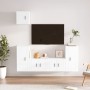 Set de muebles de TV 5 pzas madera contrachapada blanco brillo de vidaXL, Muebles TV - Ref: Foro24-3188584, Precio: 208,77 €,...