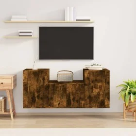 Set de muebles de TV 3 pzas madera contrachapada roble ahumado de vidaXL, Muebles TV - Ref: Foro24-3188499, Precio: 107,82 €,...