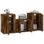 Set de muebles de TV 3 pzas madera contrachapada roble ahumado de vidaXL, Muebles TV - Ref: Foro24-3188499, Precio: 109,05 €,...