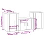 Set de muebles de TV 3 pzas madera contrachapada roble ahumado de vidaXL, Muebles TV - Ref: Foro24-3188499, Precio: 109,05 €,...
