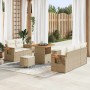 Conjunto de sofás de jardín con cojín 10 pcs Beige y Crema en Sofás de exterior | Comprar online en Foru.es