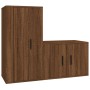 Set de muebles para TV 2 pzas madera contrachapada roble marrón de vidaXL, Muebles TV - Ref: Foro24-3188461, Precio: 91,39 €,...