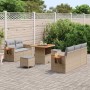 Conjunto de sofás de jardín con cojín 10 pcs Beige y Gris Claro en Sofás de exterior | Comprar online en Foru.es