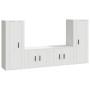 Set de muebles para TV 4 piezas madera contrachapada blanco de vidaXL, Muebles TV - Ref: Foro24-3188766, Precio: 182,42 €, De...