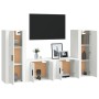 Set de muebles para TV 4 piezas madera contrachapada blanco de vidaXL, Muebles TV - Ref: Foro24-3188766, Precio: 182,42 €, De...