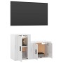 Set de muebles de TV 2 pzas madera contrachapada blanco brillo de vidaXL, Muebles TV - Ref: Foro24-3188392, Precio: 84,48 €, ...